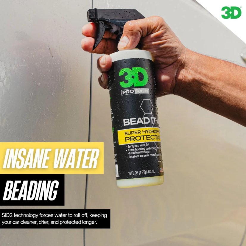 3D Bead It Up – ochranný sealant na lak auta s vysokým leskem a hydrofobním efektem