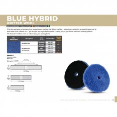 Lake Country Blue Hybrid wool pad - leštící kotouč z vlny impregnovaný pěnou