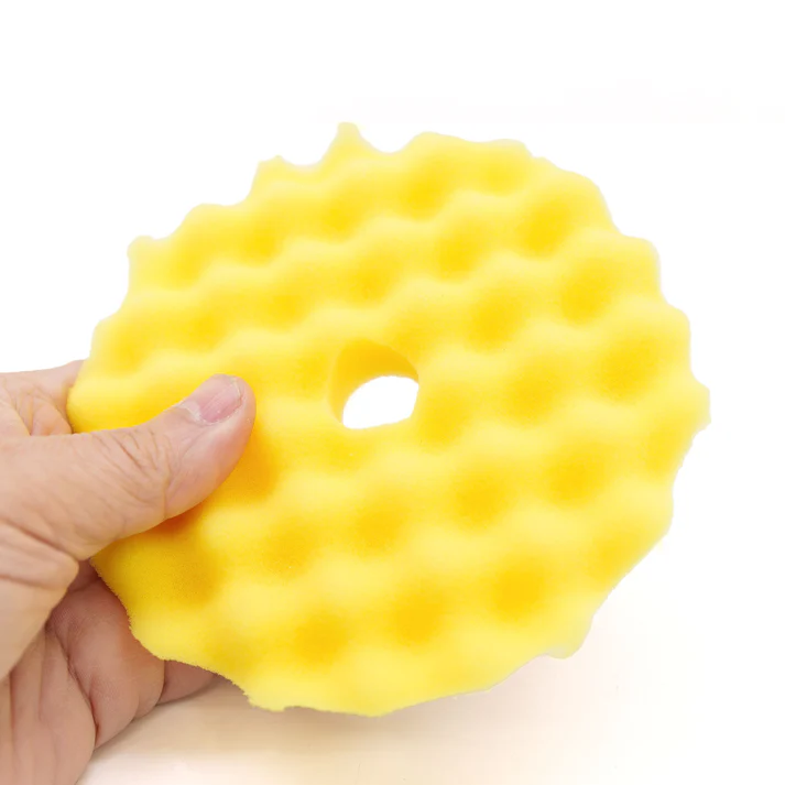 Optimum Waffle Foam Pad Yellow - silně korekční leštící kotouč