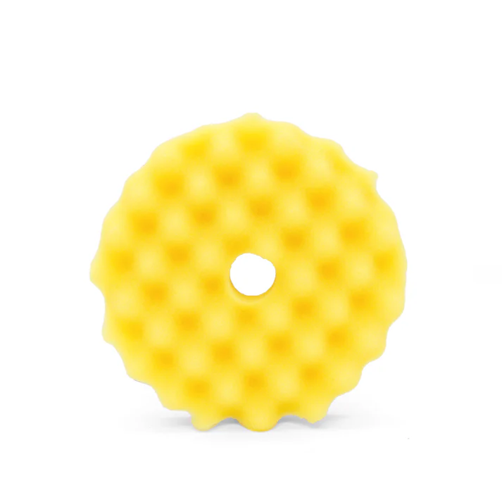 Optimum Waffle Foam Pad Yellow - silně korekční leštící kotouč