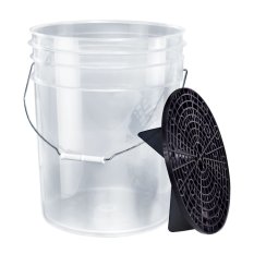 Detail Bucket – transparentní detailingový kbelík  20L s ochrannou vložkou