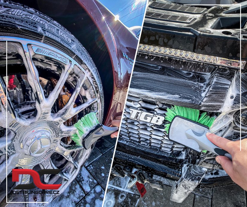 Soft Grip Wheel and Body Brush green - extra jemné a odolné štětiny