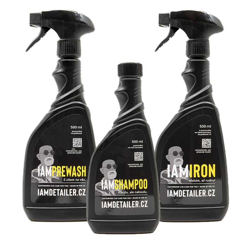 IAMDETAILER sada pro exteriér 500ml (PREWASH, IRON, SHAMPOO)