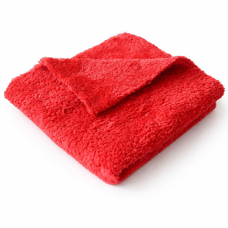 Zerda Plush Buffing Towel 530GSM - extra jemné a husté mikrovlákno 40x40cm - Barva: Červená